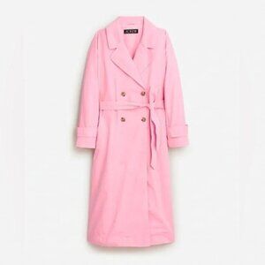 NWT J. Crew Relaxed Heritage Trench Coat in Chino Pink Size XS BT324